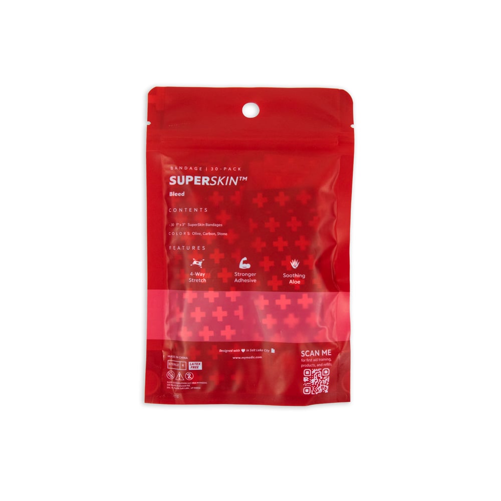 2 SuperSkin Bandage 30 Pack - 1"X3"