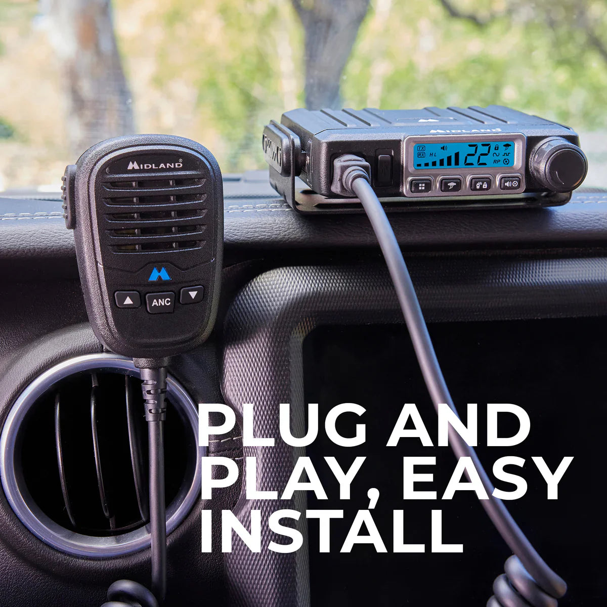 Midland – MXT115 MicroMobile GMRS 15-Watt Two-Way Radio