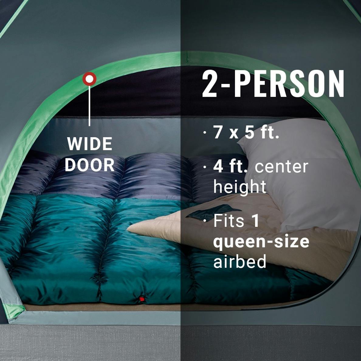 Coleman - 2-Person Skydome Dome Tent with WeatherTec, Blue