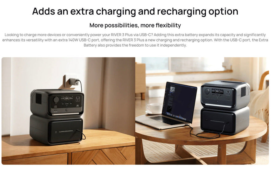 EcoFlow – RIVER 3 Plus Extra Battery (EB300 or EB600)