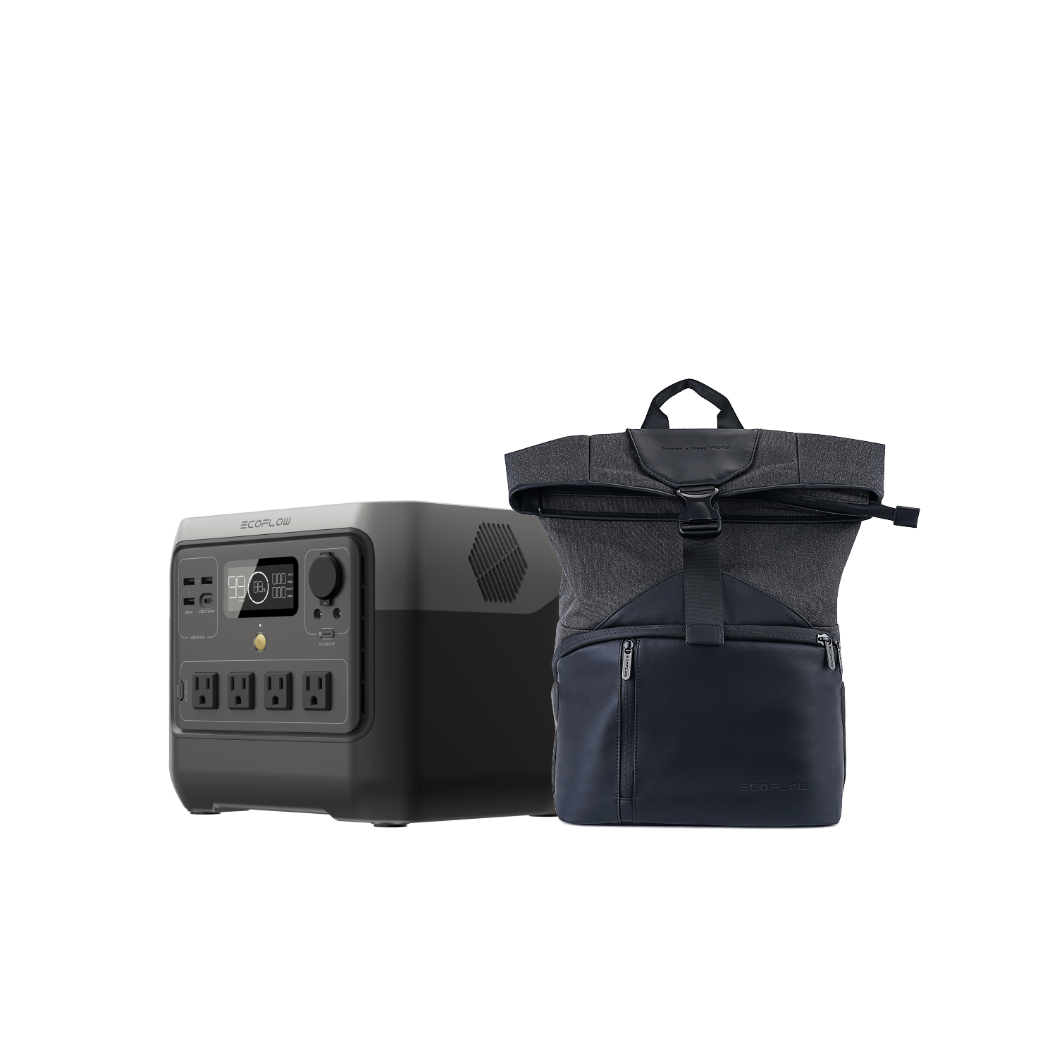 EcoFlow – RIVER Series Waterproof Roll-Top Backpack, 30L